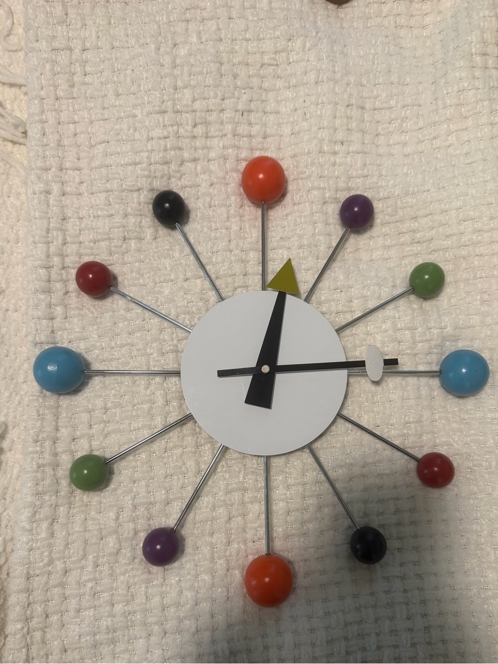 Mid Century Modern MCM Colorful Clock